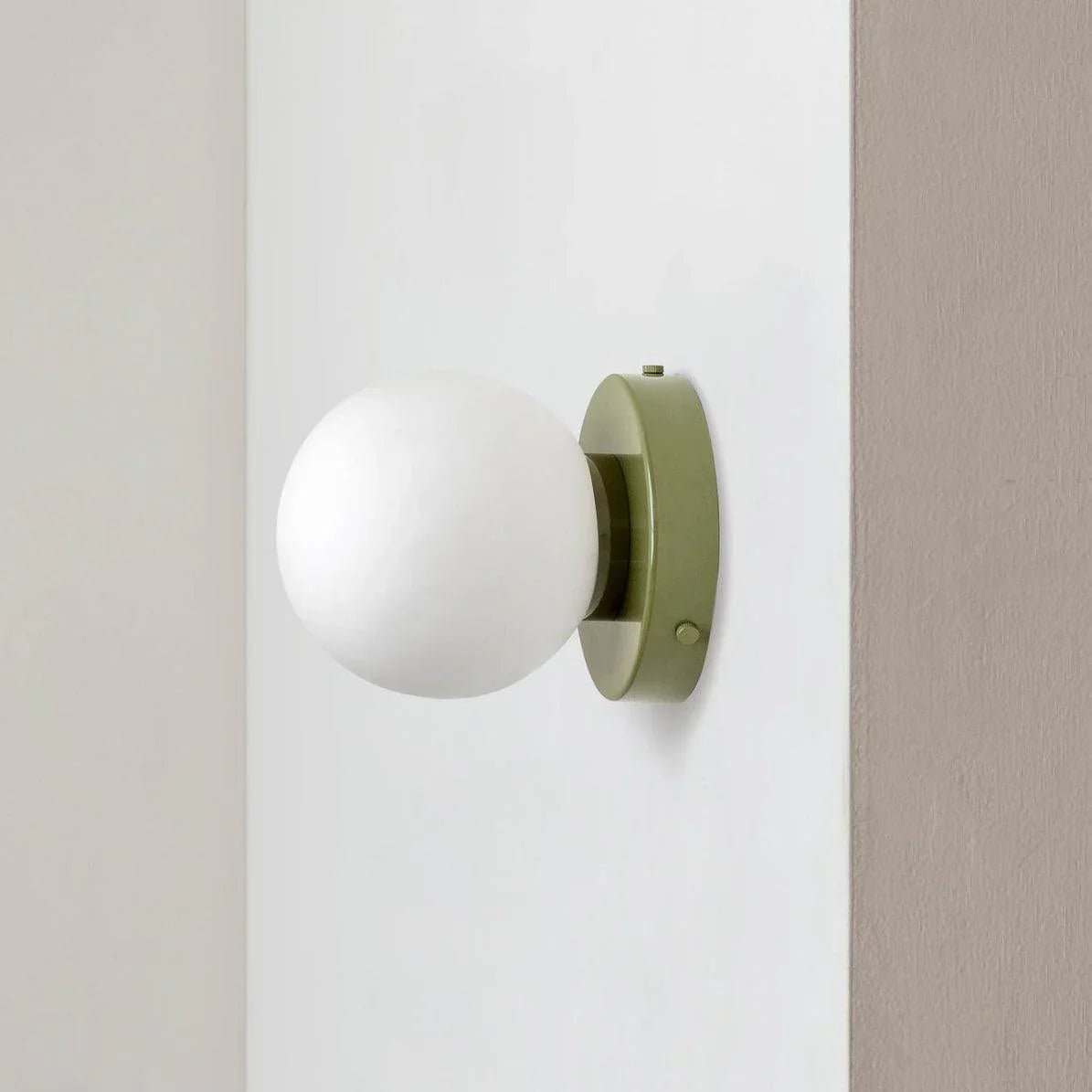 1-Light LED Glass Globe Wall Sconce in Nordic Design