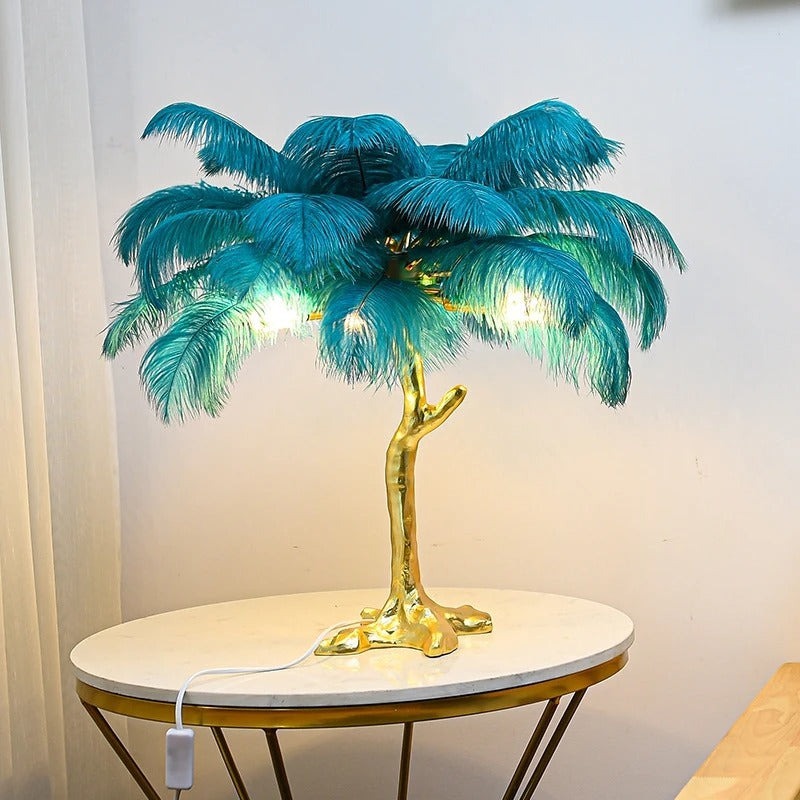 Feather Shade Floor Lamp