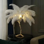 Feather Shade Floor Lamp