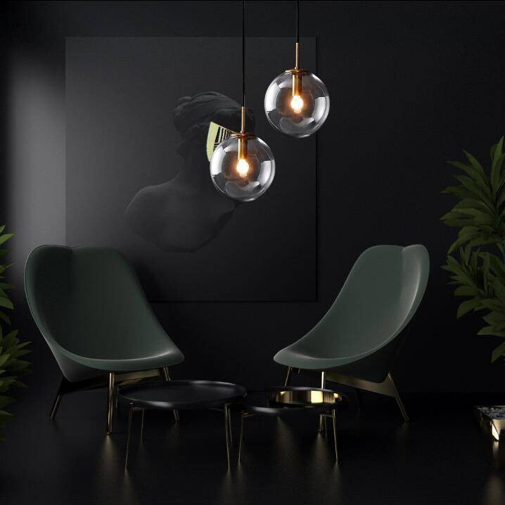 Hanging Glass Globe Wall Light