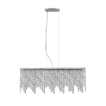 Modern Crystal 6-Light Oval Chandelier | Adjustable Pendant Ceiling Light