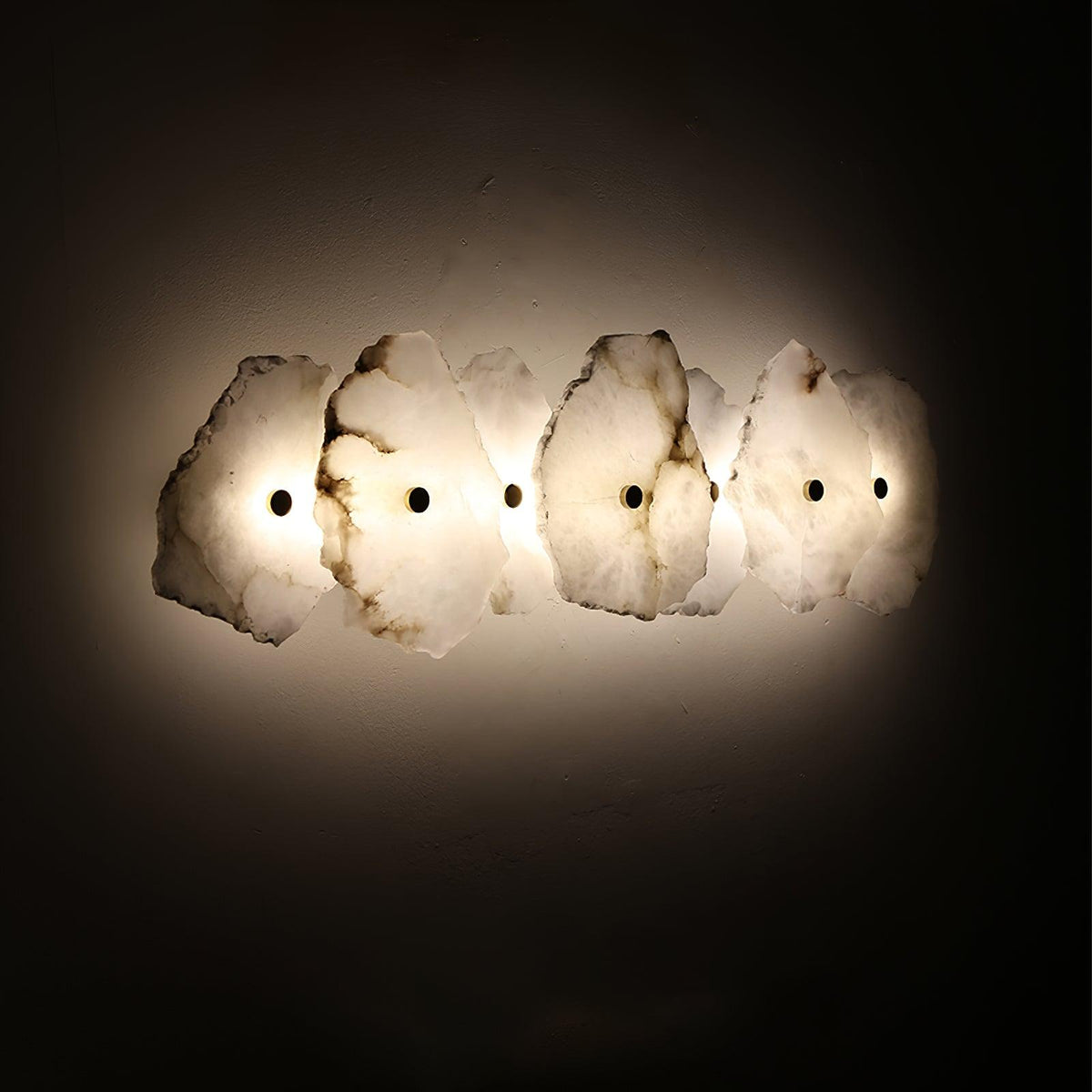 Alabaster Wall Sconce, Modern Gold LED Wall Light