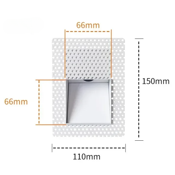 Recessed LED Wall Light with Optional Motion Sensor