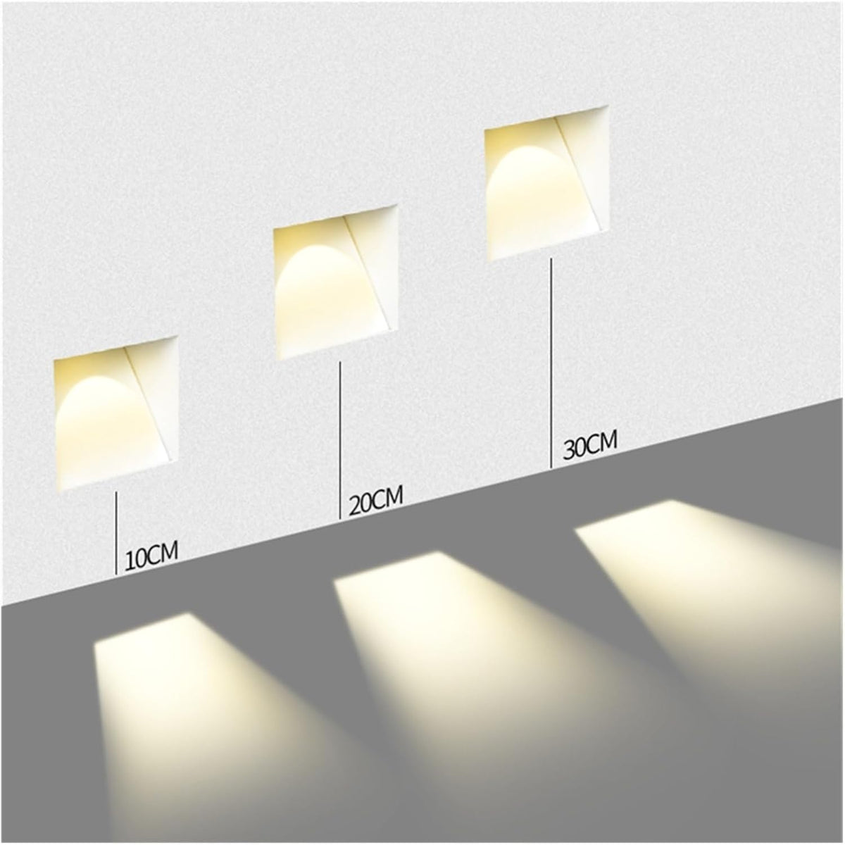 Recessed LED Wall Light with Optional Motion Sensor