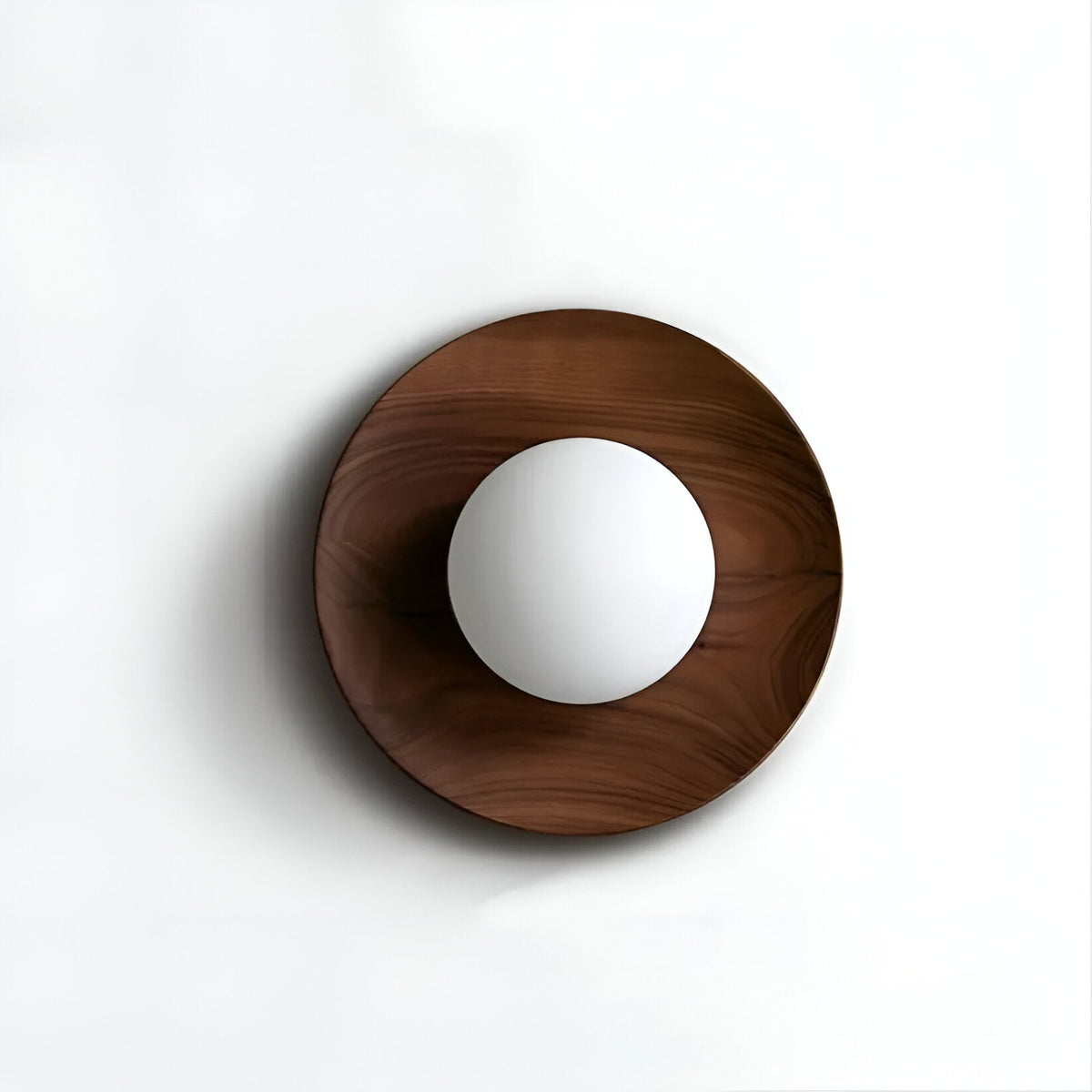 Wood and Glass Globe Wall Light with G9 Fitting