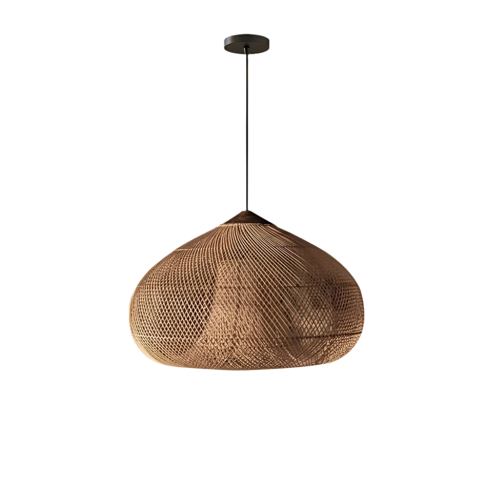 Woven Rattan Dome Pendant Light