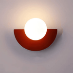 1-Light LED Glass Globe Wall Sconce - Modern Minimalist Design