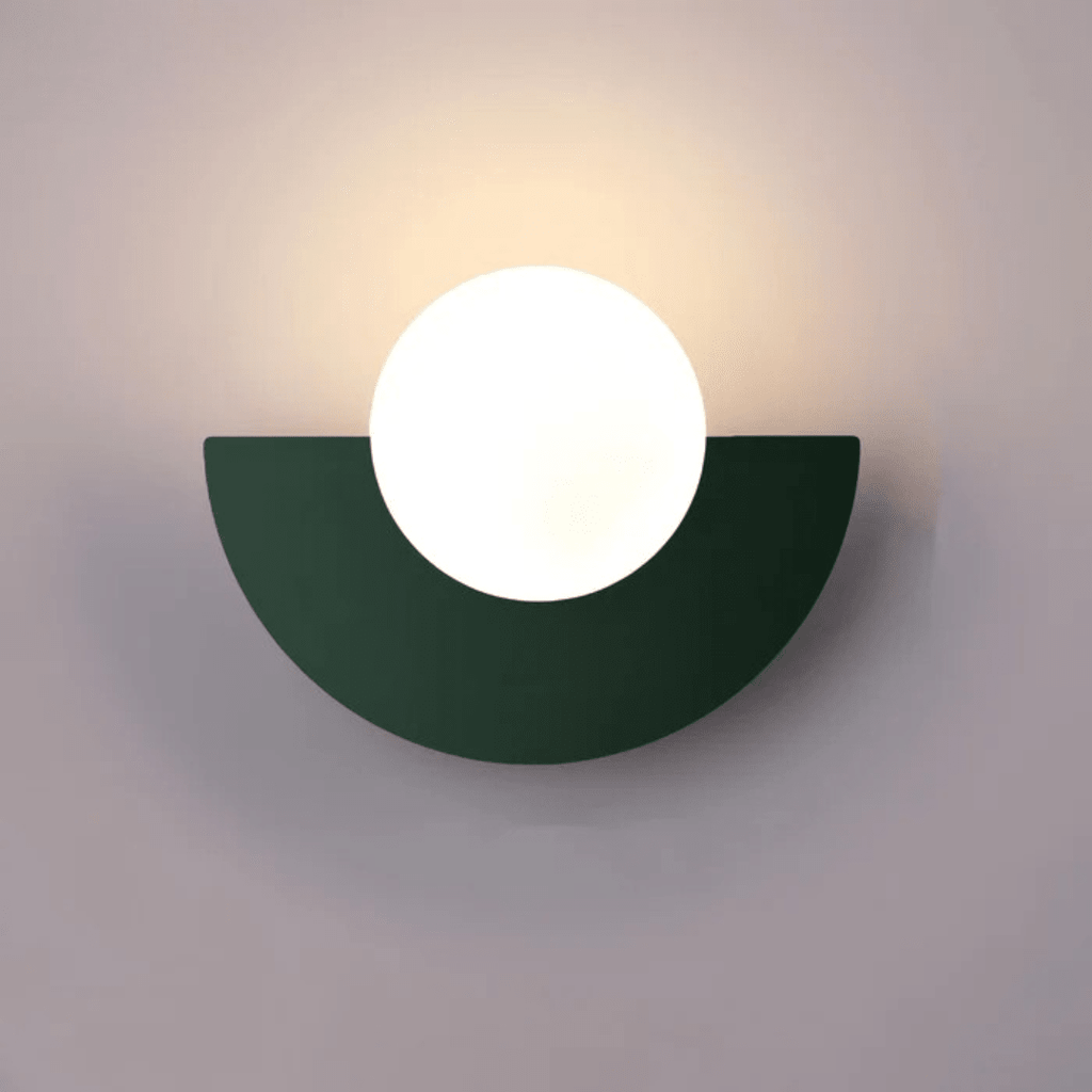 1-Light LED Glass Globe Wall Sconce - Modern Minimalist Design