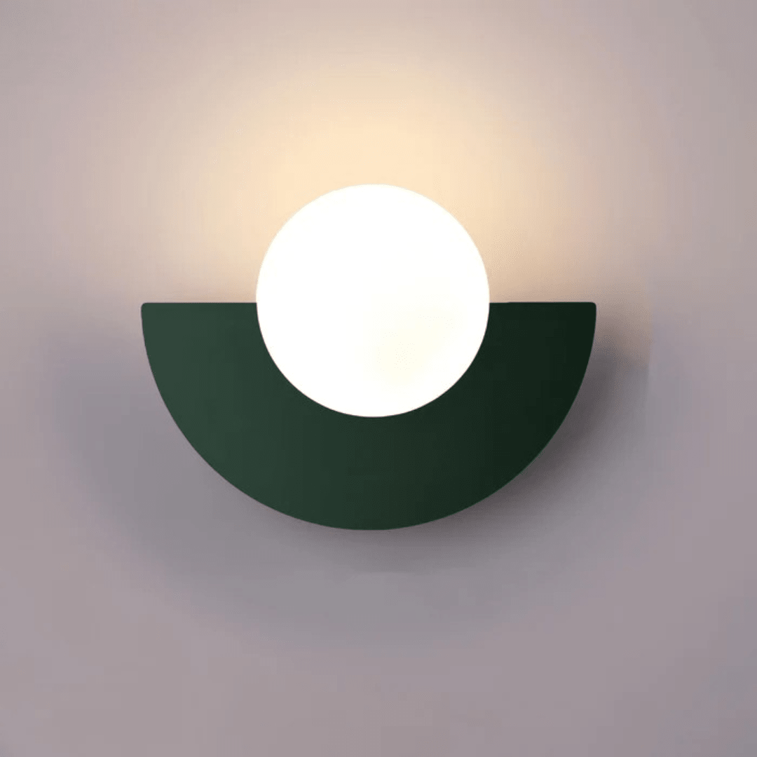 1-Light LED Glass Globe Wall Sconce - Modern Minimalist Design