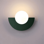 1-Light LED Glass Globe Wall Sconce - Modern Minimalist Design
