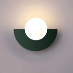1-Light LED Glass Globe Wall Sconce - Modern Minimalist Design