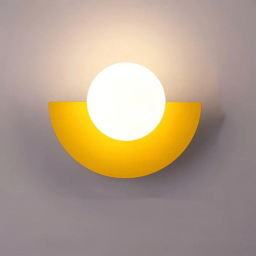 1-Light LED Glass Globe Wall Sconce - Modern Minimalist Design