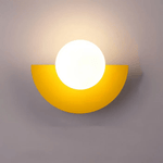 1-Light LED Glass Globe Wall Sconce - Modern Minimalist Design