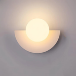 1-Light LED Glass Globe Wall Sconce - Modern Minimalist Design