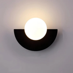 1-Light LED Glass Globe Wall Sconce - Modern Minimalist Design