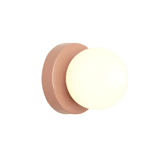 1-Light LED Glass Globe Wall Sconce in Nordic Design