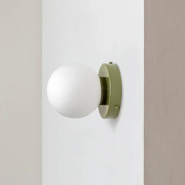 1-Light LED Glass Globe Wall Sconce in Nordic Design7