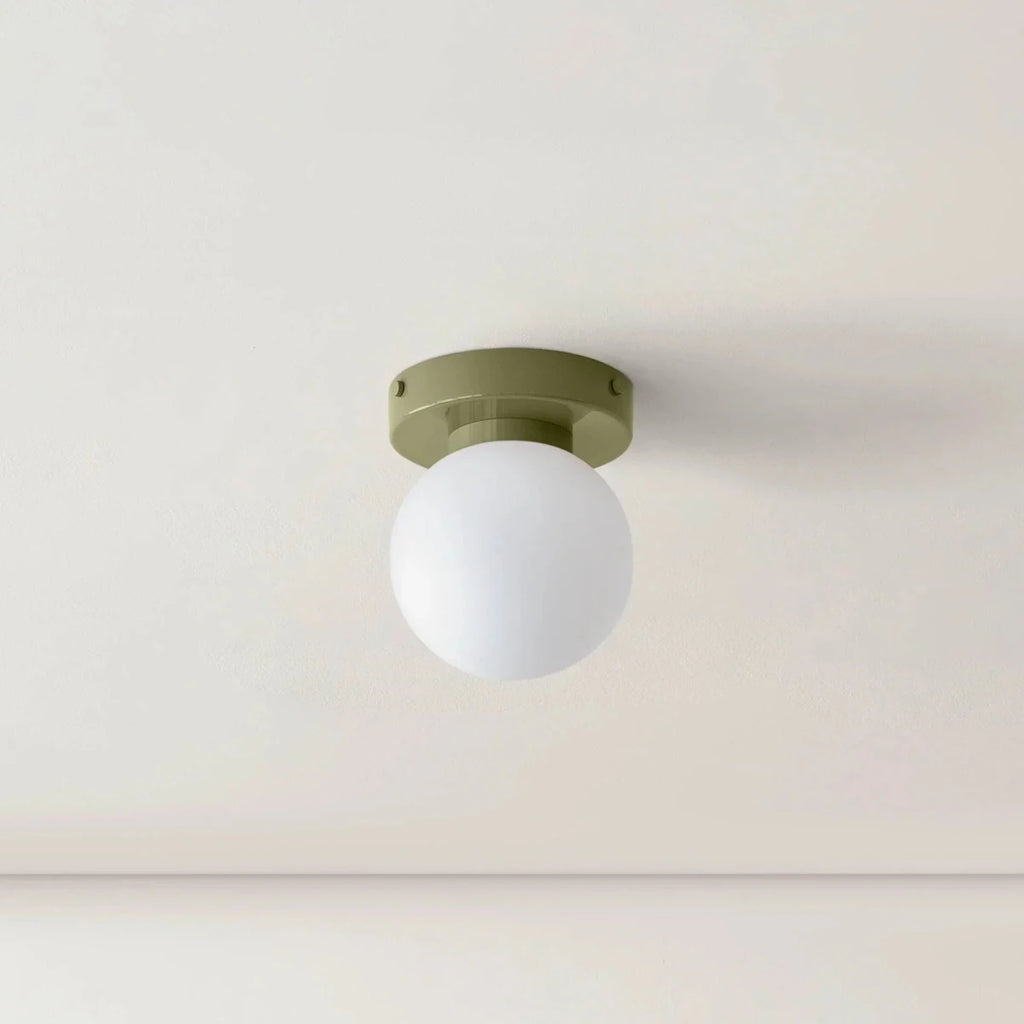 1-Light LED Glass Globe Wall Sconce in Nordic Design