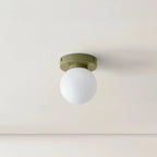 1-Light LED Glass Globe Wall Sconce in Nordic Design