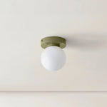 1-Light LED Glass Globe Wall Sconce in Nordic Design