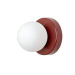 1-Light LED Glass Globe Wall Sconce in Nordic Design