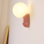 1-Light Modern Glass Globe Wall Sconce for Home Lighting