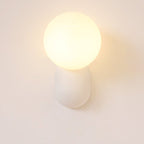 1-Light Modern Glass Globe Wall Sconce for Home Lighting
