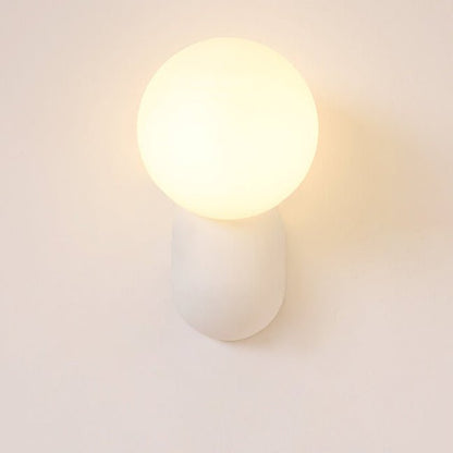 1-Light Modern Glass Globe Wall Sconce for Home Lighting11