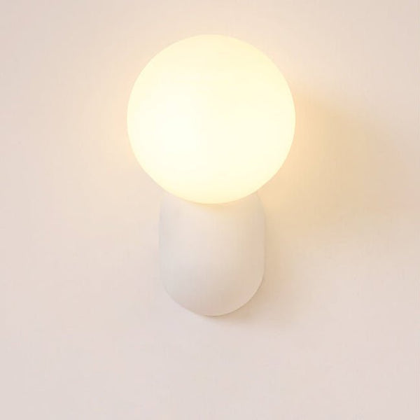 1-Light Modern Glass Globe Wall Sconce for Home Lighting11