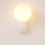 1-Light Modern Glass Globe Wall Sconce for Home Lighting