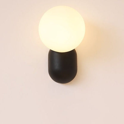 1-Light Modern Glass Globe Wall Sconce for Home Lighting12