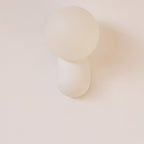 1-Light Modern Glass Globe Wall Sconce for Home Lighting