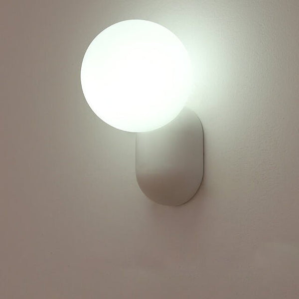 1-Light Modern Glass Globe Wall Sconce for Home Lighting15