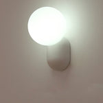 1-Light Modern Glass Globe Wall Sconce for Home Lighting