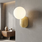 1-Light Modern Glass Globe Wall Sconce for Home Lighting