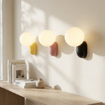 1-Light Modern Glass Globe Wall Sconce for Home Lighting