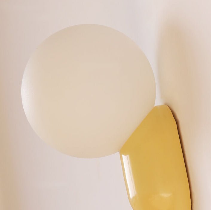 1-Light Modern Glass Globe Wall Sconce for Home Lighting