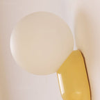 1-Light Modern Glass Globe Wall Sconce for Home Lighting