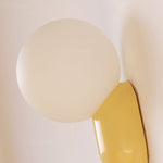 1-Light Modern Glass Globe Wall Sconce for Home Lighting