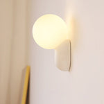 1-Light Modern Glass Globe Wall Sconce for Home Lighting