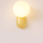 1-Light Modern Glass Globe Wall Sconce for Home Lighting