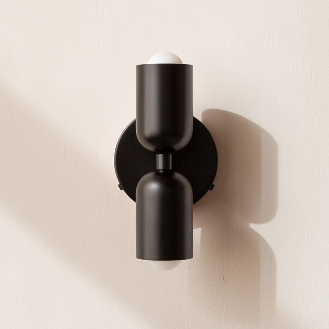 2-Light LED Cylinder Wall Sconce in Modern Minimalist Design