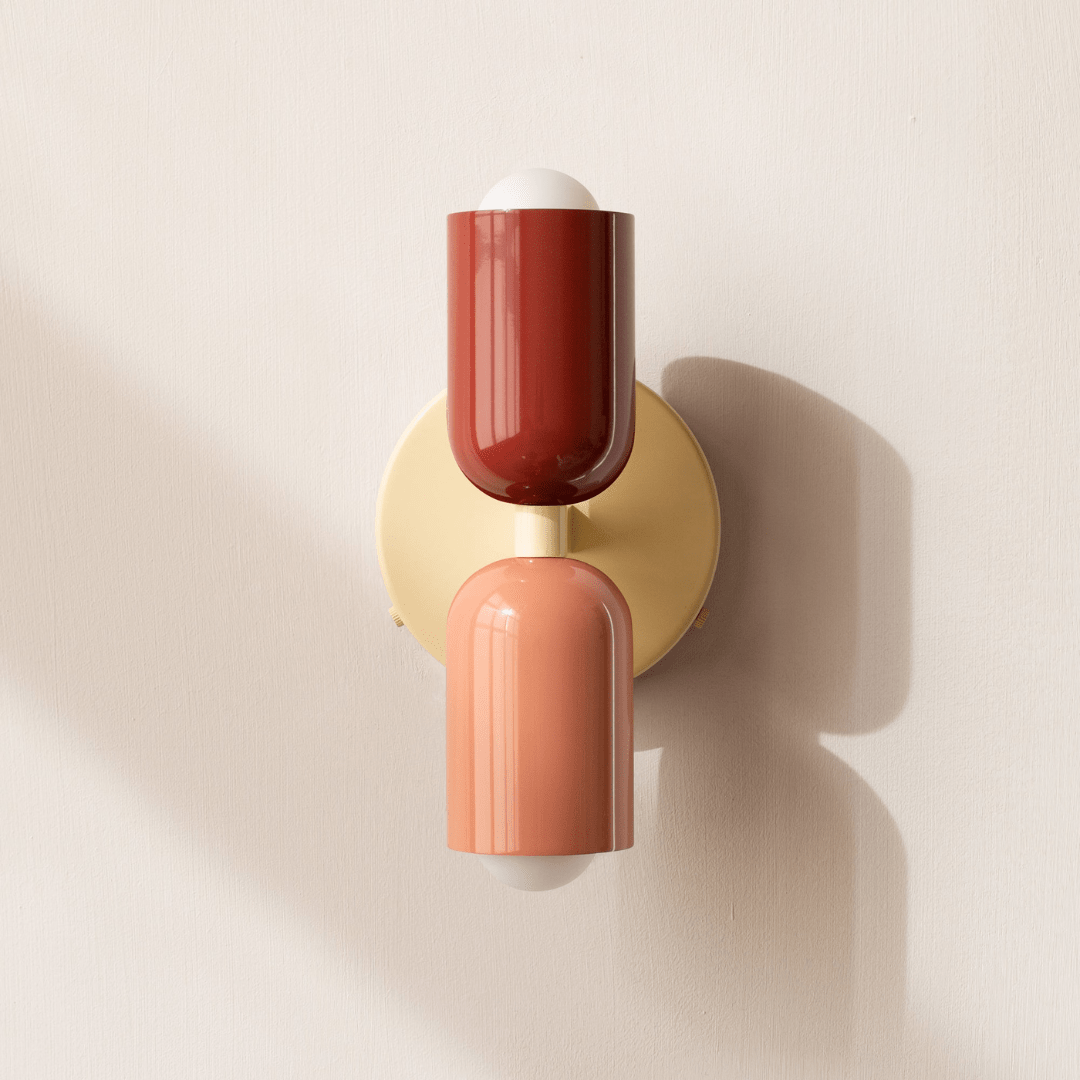 2-Light LED Cylinder Wall Sconce in Modern Minimalist Design