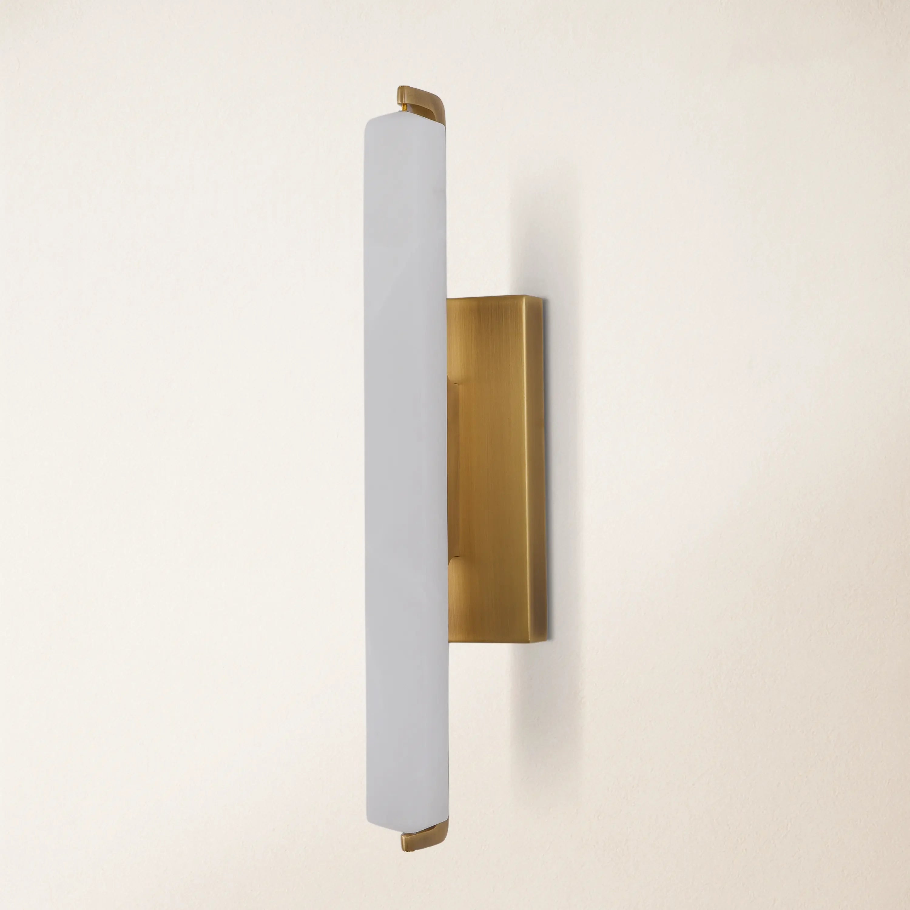 Elegant Alabaster Single Wall Sconce - 19 inches High