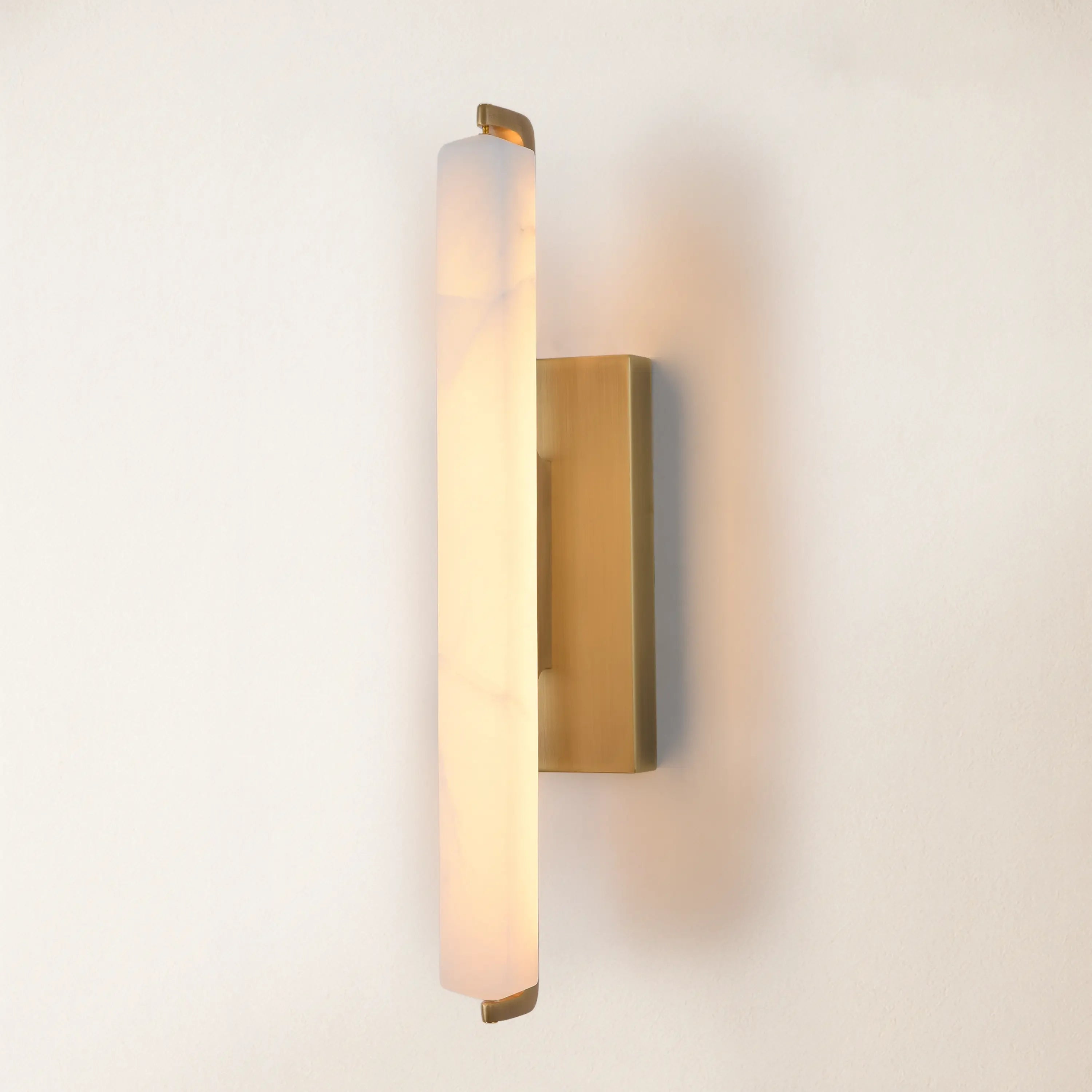 Elegant Alabaster Single Wall Sconce - 19 inches High