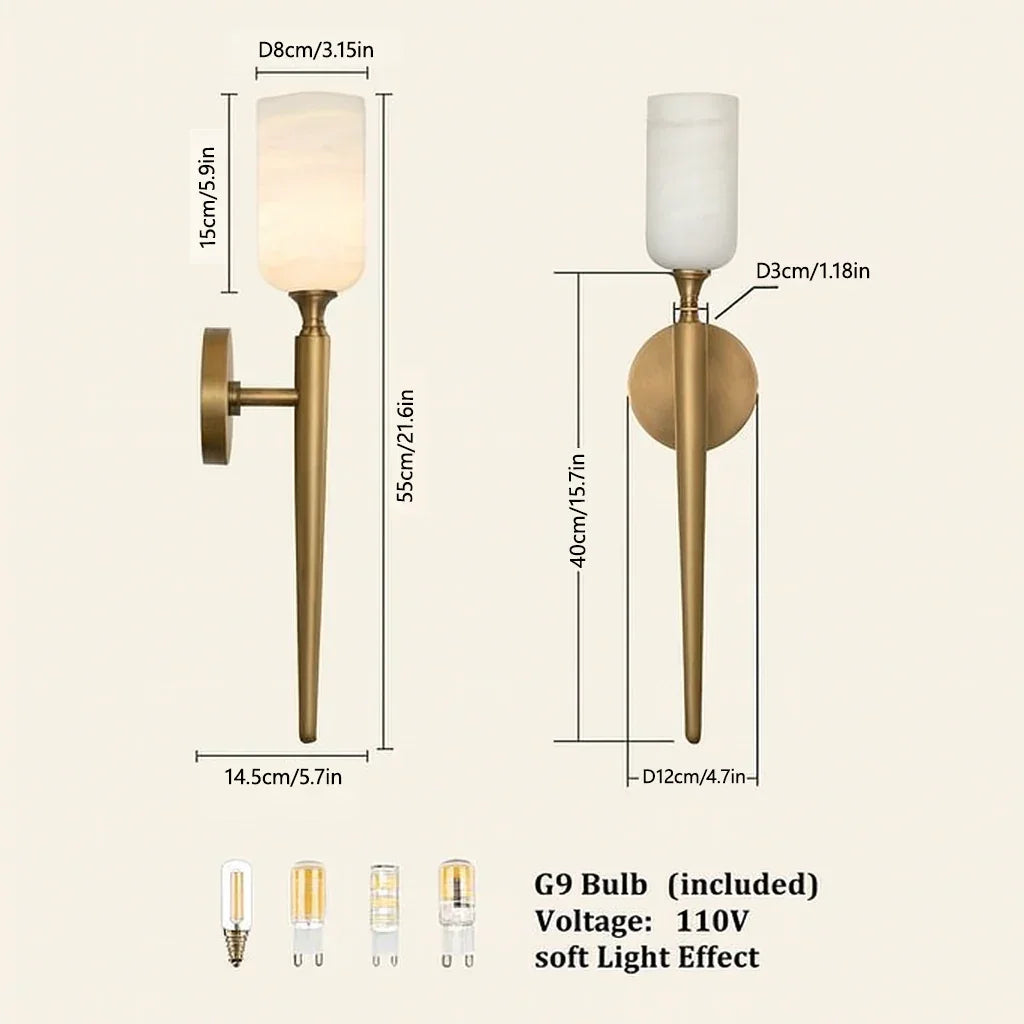 Elegant 1-Light Wall Sconce - 22 inches High