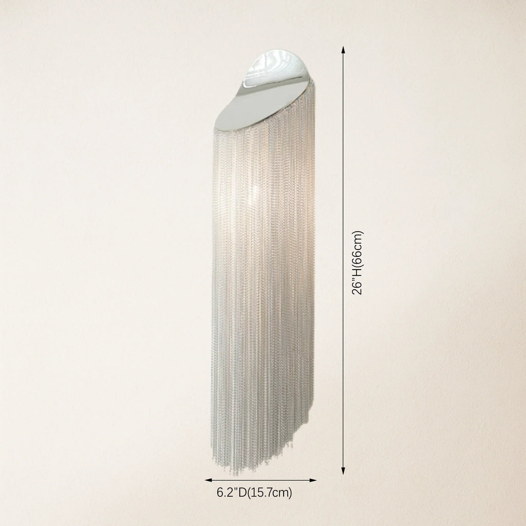 26-Inch Decorative Chain Tassel Wall Sconce