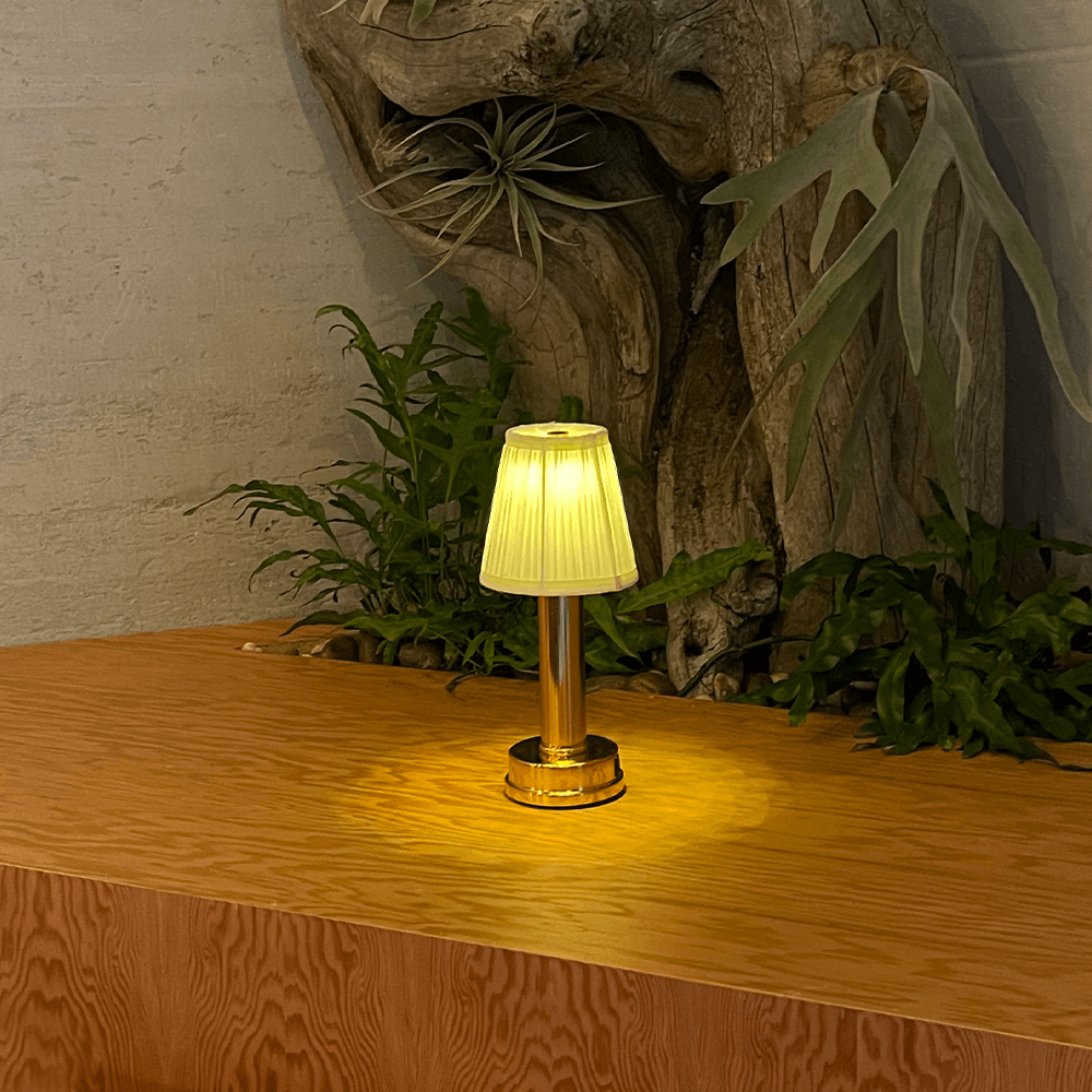 Rechargeable Fabric Shade Table Lamp with Touch Control