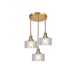 Antique-Style Glass Pendant Light Fixture - 17.5 cm Diameter