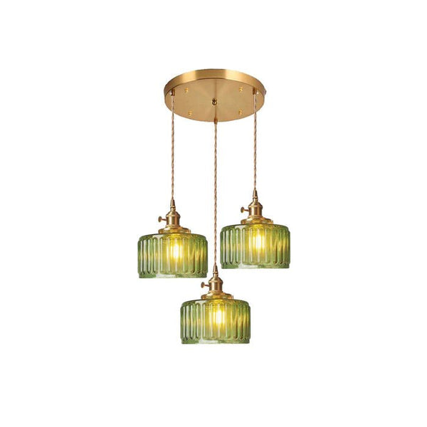 Antique-Style Glass Pendant Light Fixture - 17.5 cm Diameter1